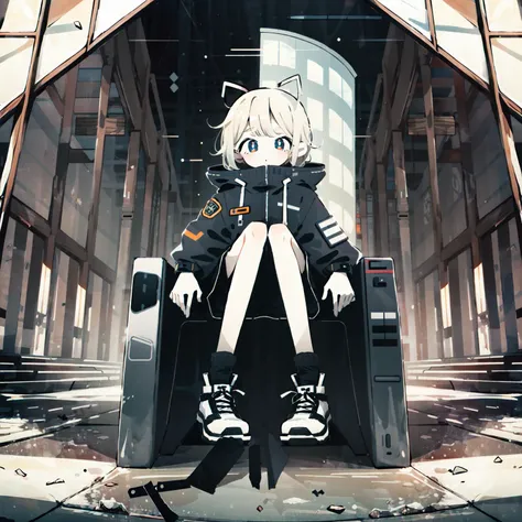 masterpiece, best quality, <lora:keke:1> <lora:epiNoiseoffset_v3:1> <lora:add_detail:0> <lora:GoodHands-vanilla:1>, symbol-shaped pupils, colorful, flat color, (1girl), (solo), looking at viewer, facing viewer, techwear,  <lora:BlubRuin:1>, BlubRuin, full body, landscape,