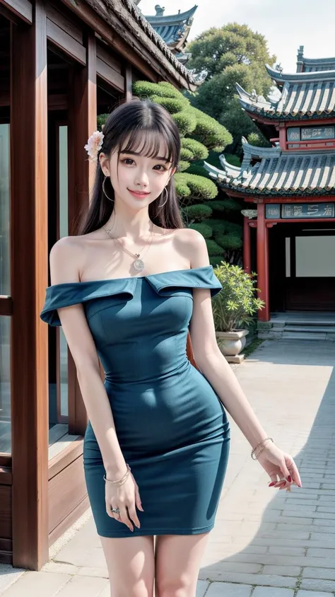 (best quality),[masterpiece],((beautiful:0.75) cute girl:0.75),[clear and clean] pixiv (illustration),long hair,knees up,necklace,jewelry,standing,looking at viewer,front lens,ancient Chinese town,ancient Chinese building,dusk,sunshine,chinese garden,flowers, close-up,
<lora:add_detail:0.8>,
<lora:Elegant mature clothing3:0.75> dress