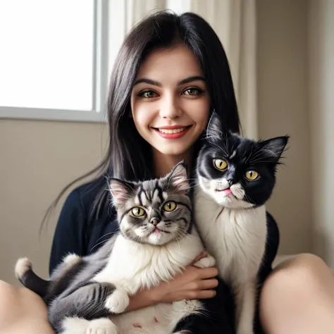 cat, persian cat, smile