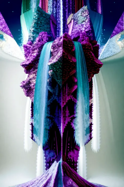 A cascade of crystalline structures and shimmering particles, descending in a mesmerizing waterfall of light and color, igniting a sense of enchantment and wonder. (cascade of crystalline structures:0.4, shimmering particles:0.3, waterfall of light:0.2, enchantment:0.1)  , wallpaper_X