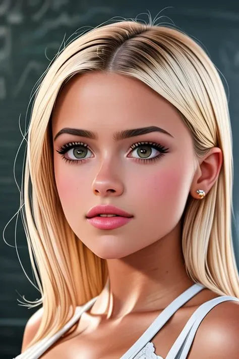 tvKeilih_Stafford_v1, ,wearing a school uniform, in front of a blackboard, classroom, epiCRealism, epiCPhoto,, <lora:epiNoiseoffset_v2Pynoise:1> Masterpiece, Best Quality, ultrarealistic photography, real life, colorful, amazing, perfect lighting, bright colors, dramatic, dynamic, cinematic lighting, hyperrealism, intricate details, epic, realism, <lora:LCM_LoRA_Weights_SD15:1>