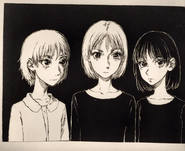 a punk band of young girls from 1986. prairie. field. sunny. kansas aesthetic. Slice of Life Psychological Josei anime from the 1980s. russian fairytale artwork from 1920s. semi realism. intricate shadow work. new wave. promo photo.
<lora:age_slider_v2:-2> <lora:weight_slider_v2:-2>
 <lora:add_detail:1> <lora:detail_slider_v4:-2>
 <lora:koff:.4> <lora:psykoff:.4>
 <lora:pinto:.4> <lora:punk:.4>