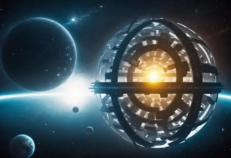 dyson_sphere, space background, night sky, night, <lora:dyson_sphere_sdxl_12:0.8>, (spaceship), masterpiece, best quality