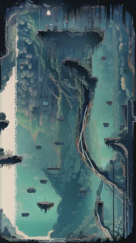 <lora:HKMap_LoRA-000009:1>, ((hkmap, 2d, pixel art)), landscape, river, forest