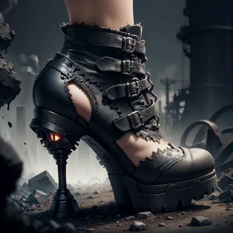 (TrypophobiaAI:1.2) : high heels, biker boots. product photo, design concept, intricate ; <lora:trypophobiaai_v10:1.2>