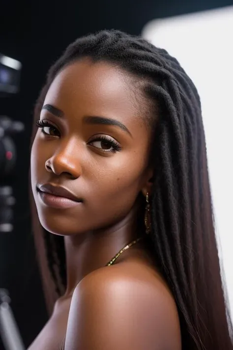 Very beautiful woman, bellabridget, (photography studio). candid photography, (full color), face detail, intricate high detail, dramatic, skin pores, cinematic lighting, detailed, (vibrant, photo realistic, dramatic, sharp focus) ((film grain, skin details, high detailed skin texture, 8k hdr, dslr))