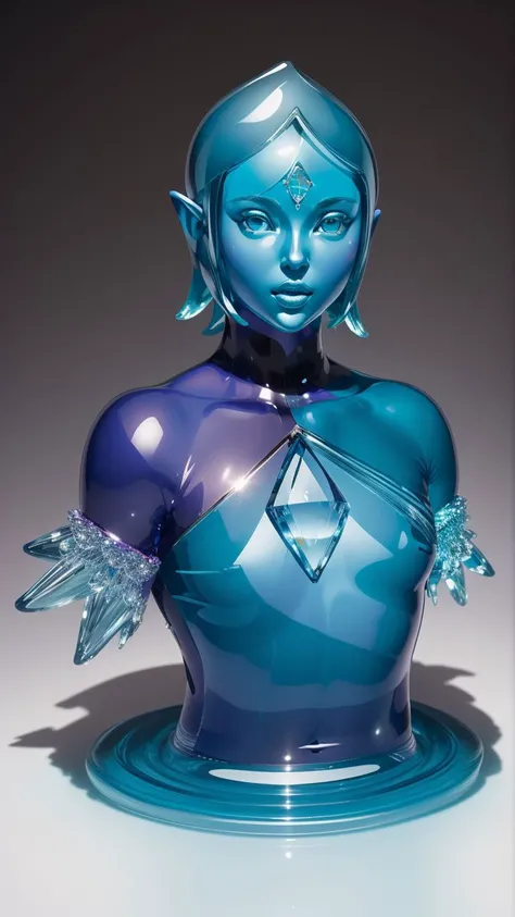 (best quality:1.2) (4k:1.) (very high resolution:1.1),(realistic photograph:1.1),(ultra detailed CG:1.1),official concept art,sculpture made of crystal,statue,no human,1girl elf,solo,(detailed face:1),(small breasts:1),full body,transparent body and wings,sitting,<lora:crystal_v1:1> (phcrystal:1),colorful crystal,gems,<lora:glasssculpture_v8:.6> (glasssculpture:0.95),translucent,transparent,reflection,RTX,lay tracing,<lora:FiSS4:1>,blue eyes,blank eyes,no pupils,colored skin,blue skin,blue hair,body jewel,forehead jewel, full body,