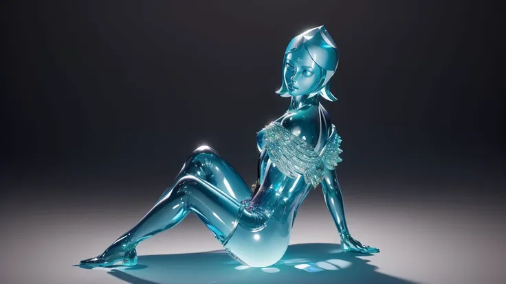 (best quality:1.2) (4k:1.) (very high resolution:1.1),(realistic photograph:1.1),(ultra detailed CG:1.1),official concept art,sculpture made of crystal,statue,no human,1girl elf,solo,(detailed face:1),(small breasts:1),full body,transparent body and wings,sitting,<lora:crystal_v1:1> (phcrystal:1),colorful crystal,gems,<lora:glasssculpture_v8:.6> (glasssculpture:0.95),translucent,transparent,reflection,RTX,lay tracing,<lora:FiSS4:1>,blue eyes,blank eyes,no pupils,colored skin,blue skin,blue hair,body jewel,forehead jewel,