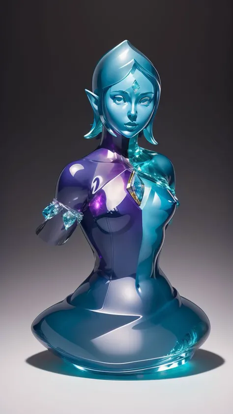 (best quality:1.2) (4k:1.) (very high resolution:1.1),(realistic photograph:1.1),(ultra detailed CG:1.1),official concept art,sculpture made of crystal,statue,no human,1girl elf,solo,(detailed face:1),(small breasts:1),full body,transparent body and wings,sitting,<lora:crystal_v1:1> (phcrystal:1),colorful crystal,gems,<lora:glasssculpture_v8:.6> (glasssculpture:0.95),translucent,transparent,reflection,RTX,lay tracing,<lora:FiSS4:1>,blue eyes,blank eyes,no pupils,colored skin,blue skin,blue hair,body jewel,forehead jewel,