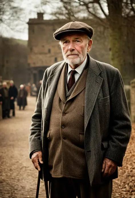a beautiful photograph of a old man, art by Guy Ritchie