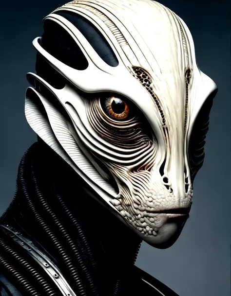 cyborg animal creature,white human face, biomechanical, organic and mechanical fusion, dark dystopian environment, intricate design, otherworldly, eerie atmosphere
(detailed face:1.05), hyperrealistic, photorealistic