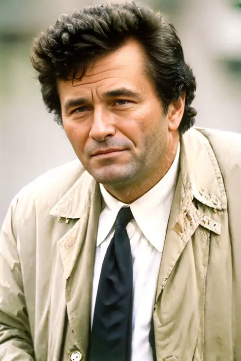 1man, realistic, black hair, necktie, collared shirt, white shirt, closed mouth, formal, facial hair, jacket, cigarette, black necktie, holding
<lora:ColumboLora:0.8>
fcDetailPortrait