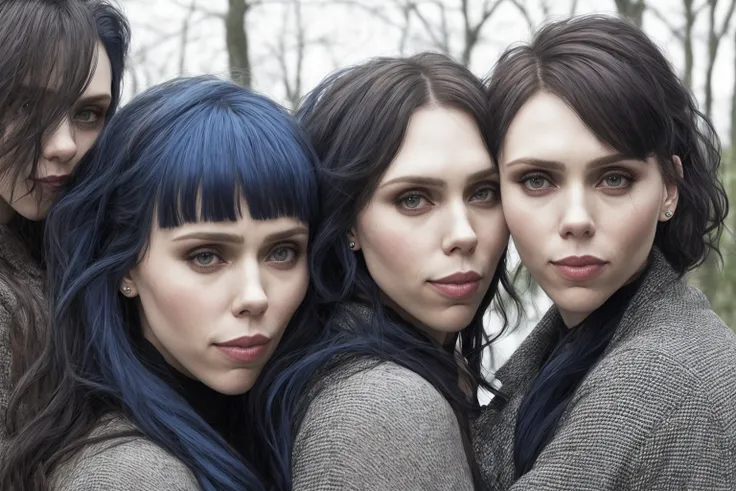 A photo of 2 scarjo-subject women <lora:scarjo-subject-lora-pti:1> smiling, hugging her sister, middle frame
AND a photo of 2 scarjo-subject women  <lora:scarjo-subject-lora-pti:1> with blue hair
AND a photo of 2 scarjo-subject women  <lora:scarjo-subject-lora-pti:1> with black hair