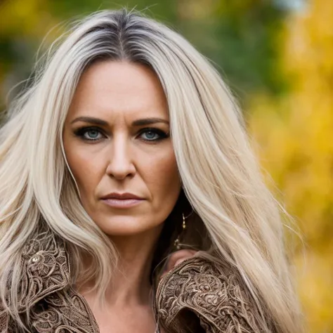 woman, intricate details, 40 years old, blond hair, 4k, hdr, canon