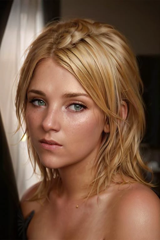young blonde woman <lora:1r1s:0.9>, photorealistic, photo, masterpiece, realistic, realism, photorealism, high contrast, photorealistic digital art trending on Artstation 8k HD high definition detailed realistic, detailed, skin texture, hyper detailed, realistic skin texture, armature, best quality, ultra high res, (photorealistic:1.4),, high resolution, detailed, raw photo, sharp re, by lee jeffries nikon d850 film stock photograph 4 kodak portra 400 camera f1.6 lens rich colors hyper realistic lifelike texture dramatic lighting unrealengine trending on artstation cinestill 800