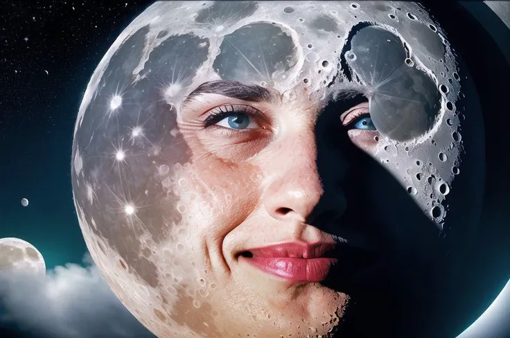 ((the moon has a human face)), and is going to eat us, big smile, masterpiece, best quality, highly detailed, professional color grading, film grain, atmosphere, wondrous, 8k resolution, hyper realistic,