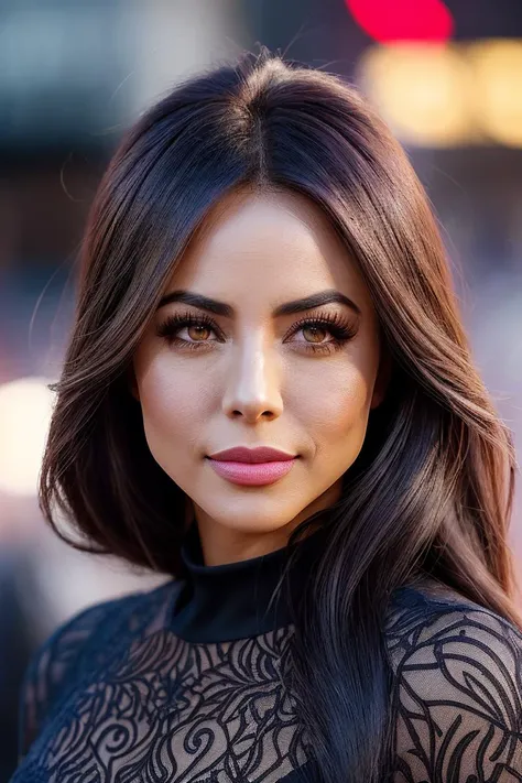 photo of beautiful (jims4nchez-130:0.99), a woman with beautiful hair, hair upsweep updo, as a movie star in a (movie premiere), premiere gala, (near a movie theatre), natural skin texture, (elegant tight blue jumpsuit), (long sleeve), (trousers), 24mm, 4k textures, soft cinematic light, adobe lightroom, photolab, hdr, intricate, elegant, highly detailed, sharp focus, ((((cinematic look)))), soothing tones, insane details, intricate details, hyperdetailed, low contrast, soft cinematic light, exposure blend, hdr, faded, (paparazzi in background), (painted lips:1.1), ((looking straight at the camera:1.1))