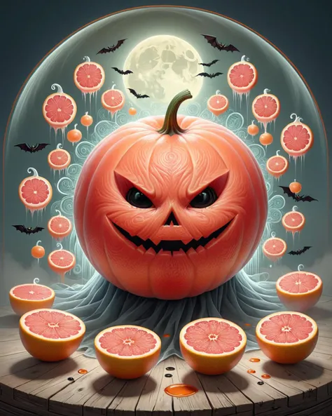 Retro game art <lora:FF-Halloween-Full:1> Halloween theme, (stylized by Jack Hughes:0.8) , Color splash, Unity Engine, Fractal, Distinguished Fantasy (Grapefruit:1.2) , Sketched, Hopeful, Muted Colors, trending on artstation, Halloween style, hauntingly surreal <lora:Dalle3mixLoha:0.2> high-tech, ultra realistic concept art, Halloween art style, stylized digital illustration, futuristic art style . 16-bit, vibrant colors, pixelated, nostalgic, charming, fun