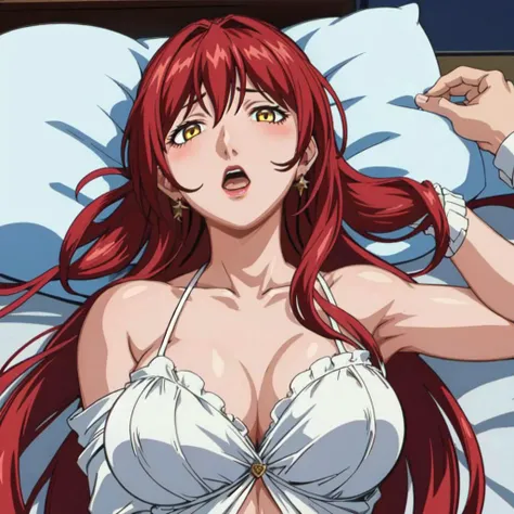 random pose, Elegant lady, (upper body only), anime style: 1.8, anime drawing, ultra detailed face, ultra detailed body, 4k, Sumergai Lee Noriega, (sleeping down on arena, closed eyes), best quality, anime style, hires, highest definition, digital blending, bold drawing lines, ((wwe diva), (location: wrestling arena, crowds watching), ( slim body, (little biceps), , off-shoulders, closed fists, (curvy: 2.8)), ((TORN bikini , white gloves, collar, armpit protector, (chaps))), victorious, winner, gentle, (pale skin, shiny skin, very big breasts, smile), (big eyes, brown eyes), (clapping), (brown hair, loose hair, curly hair, wavy hair, long hair, missy hair), 27 years old,