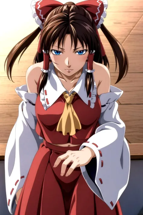 <lora:bb-style:0.6>, 1girl, cowboy shot, (Hakurei Reimu), Touhou, bibleblackstyle