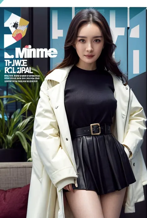 <lora:yangmi:0.88:lbw=1,0,0,0,0,0,0,0,1,1,1,1,1,1,1,1,1>
(fake cover), (magazine cover:1.66), cover, (english text:1.23),
yangmi body, yangmi face, 1girl, solo, skirt, pleated skirt, long hair, cowboy shot, brown eyes, standing, highres, lips, realistic, brown hair, jacket, looking at viewer, black dress, white jacket, dress, long sleeves, smile, black skirt,
indoorscene, scenery, window, highres, plant, table, indoors, couch, potted plant, cup, day,
<lora:NM_æé¨æ¹åå¨_1.0:0.15> <lora:more_details:0.3> <lora:epi_noiseoffset2:1> <lora:QYpifuV1:0.9>