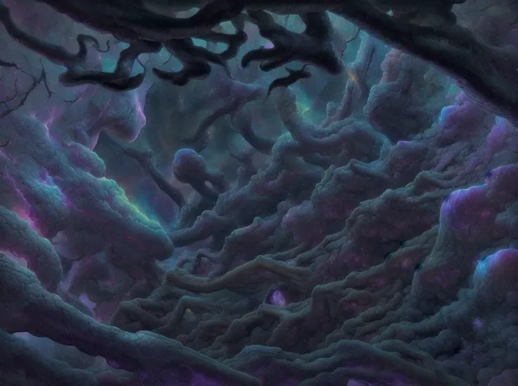 landscape view, nebula night time sky, FlonixApterus, Flonixprompt1