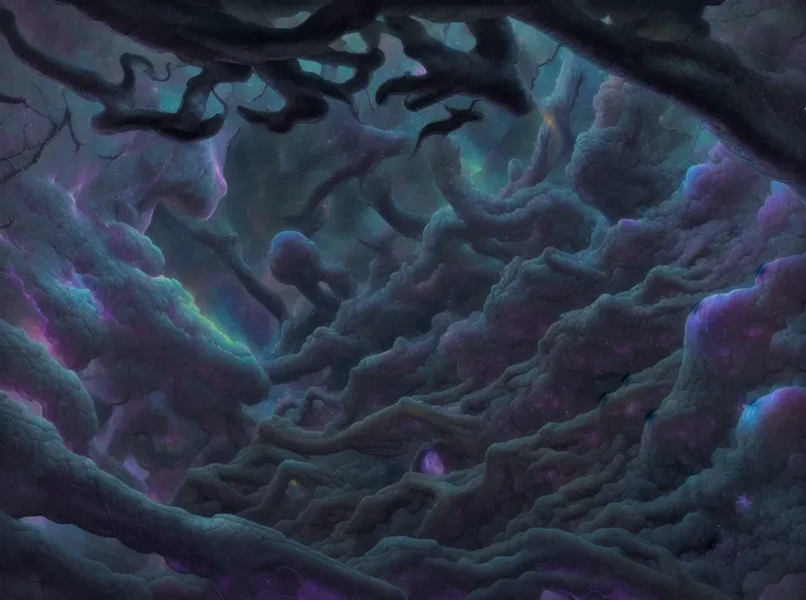 landscape view, nebula night time sky, FlonixApterus, Flonixprompt1