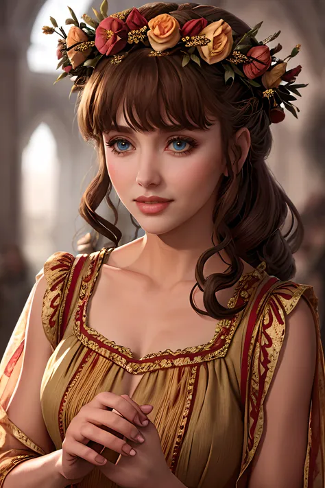 , ,<lora:kynthia-v2-wvl:0.75>, kynthia, dress, flower crown,,