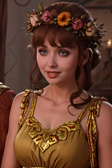, ,<lora:kynthia-v2-wvl:0.75>, kynthia, dress, flower crown,,