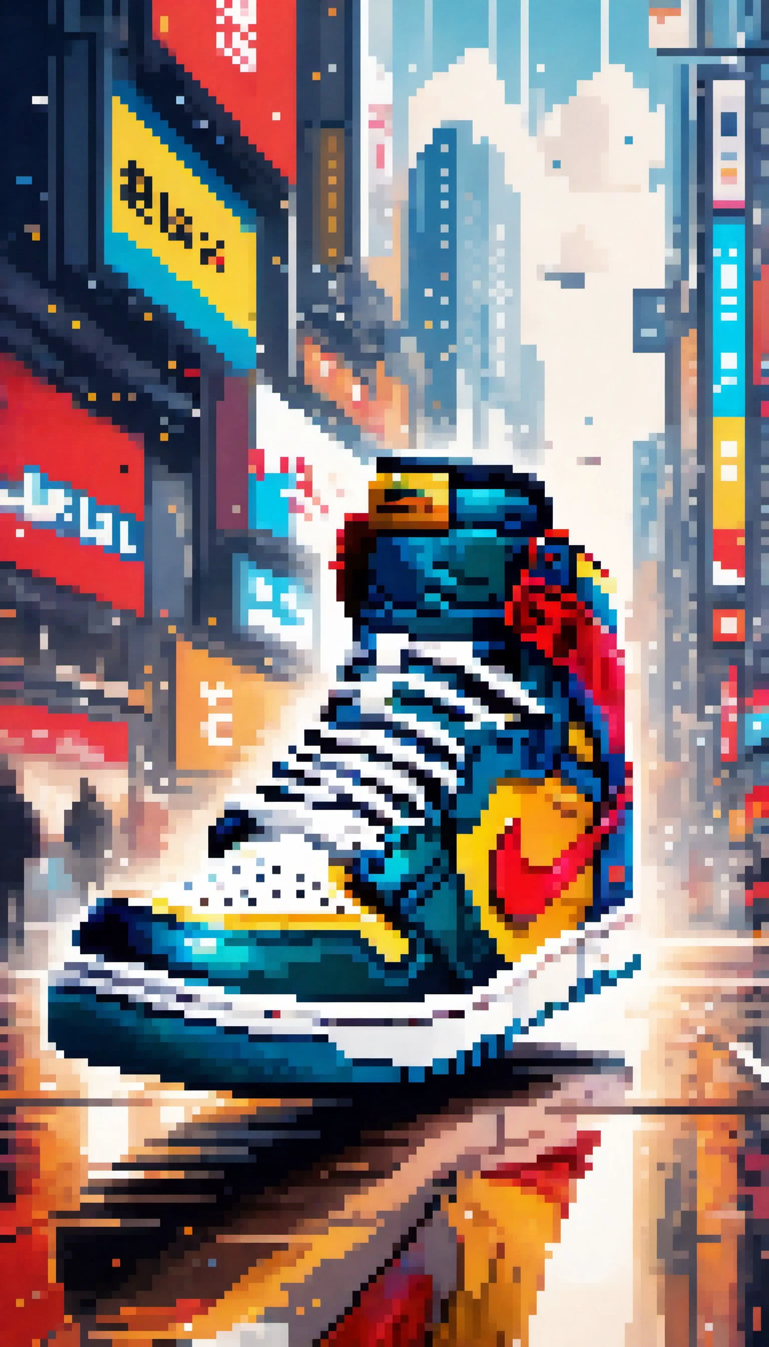 advertising poster style sneaker, professional, modern, product-focused, commercial, eye-catching, highly detailed