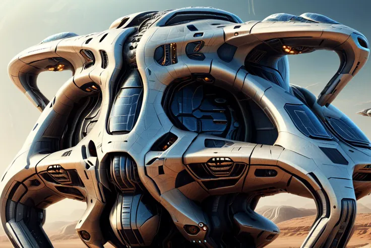 <lora:xl_more_art-full_v1:0.7>, (best quality:1.5), (hyperrealism:1.3), (intricate emotional details:1.5), (ultra detailed), (sharp focus), (sharp details), detailed digital illustration of a Biomechanical insect ship, wings pulsating rhythmically, Western, <lora:EnvyOrganicScifiXL01:1>, space, spaceship