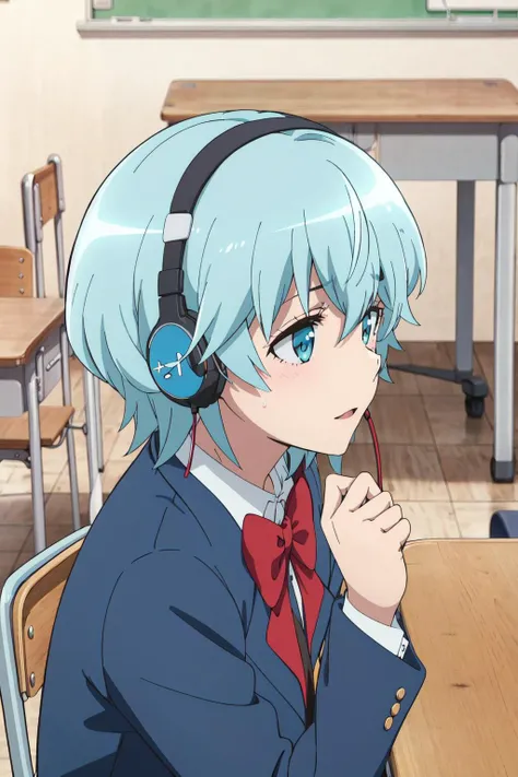 <lora:0020HSCtakekasamiki:1>,takekasamiki,1girl,classroom,school_desk,chair,sitting,headphone,