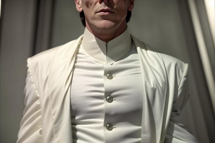 a man in a white suit and a man in a black suit , american realism , unreal 5, a raytraced image