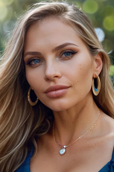 Masterpiece, Ultra realistic, 16k, r3b3cc4 young girl, 1 girl (very young Rebecca Romijn) Alone, long hair, looking at viewer, blue eyes, blonde hair, simple background, white background, jewelry, earrings, teeth, necklace, mole, portrait , hoop earrings, realistic, soft lighting, professional photography, Photorealistic, detailed eyes, big natural breasts, hot belly, proportionally wide hips and thick legs, RAW, analog, sharp focus, 8K, high definition, DSLR, high quality, Fujifilm XT3 , film grain, award-winning, Work of art 