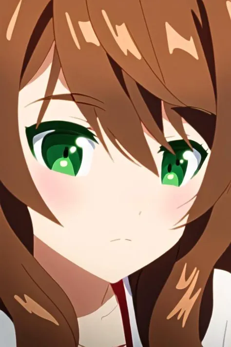 masterpiece, best quality, anime art style, yuuka, shoulder-length wavy chestnut-colored hair, emerald eyes, medium breasts, school uniform <lora:arifuretaFromCommonplaceTo_01:1>