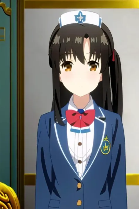 masterpiece, best quality, anime art style, kaori, waist-length black hair, side ponytail, brown eyes, medium breasts, school uniform, full body <lora:arifuretaFromCommonplaceTo_01:1>