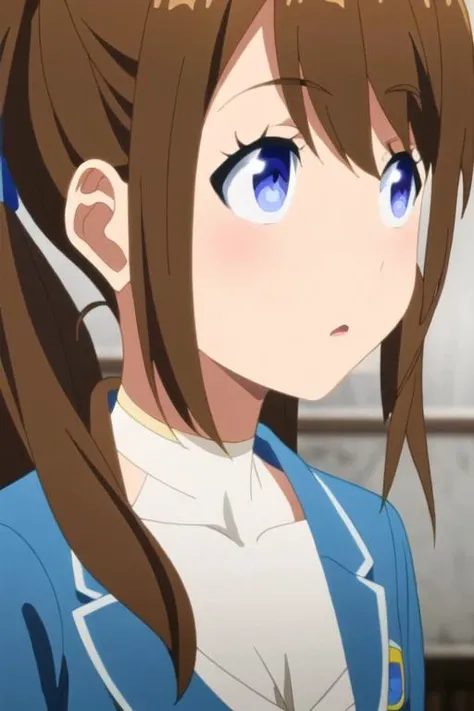 masterpiece, best quality, anime art style, nana, light-brown hair, side ponytail, blue eyes, medium breasts, school uniform, full body <lora:arifuretaFromCommonplaceTo_01:1>