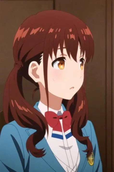 masterpiece, best quality, anime art style, taeko, wavy auburn hair, twin-tails, brown eyes, medium breasts, school uniform, full body <lora:arifuretaFromCommonplaceTo_01:1>