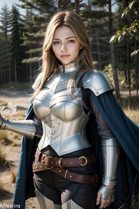8k,Ultra-high resolution、Masterpiece、Big smile、Photorealistic、Astonishingly beautiful realistic portrait of a Western woman、Beautiful Woman Photos、Symmetrical, realistic face with great detail、Highly detailed textures、Bright colors、Detailed background elements、Deep sense of depth、Unique lighting effects、Complex composition techniques、Camera angles that emphasize the beauty of the character and environment、 Depth and atmosphere、Elaborate details and clarity、((Elvish、expensive、Bust Shot、Focus from the chest up,Lean and muscular physique、Ultra detailed face、Ultra-realistic textures、Detailed eyes、High quality eyes、High quality face、Shining Face、blue eyes))、(((Blonde、Perfect hands)))、In front of the city gates,(Extremely intricate black leather armor、Red Cape、Leather Belt、Knee-high boots、Black gloves、Bracers))、ダークFantasy、Detailed hand drawing、Looking at the audienceください,Mysterious look、Fantasyの背景、Rim Light、Ultra-high resolution、Film Grain、Best Shadow、delicate、to be born、Particles of light、Fine skin、Intricate details、Very detailed、A powerful deception、 Fantasy,Perfect lighting、Looking at the audience、Cinema Lighting、wonderful,Muscular Beauty,Dynamic pose,Very large breasts,