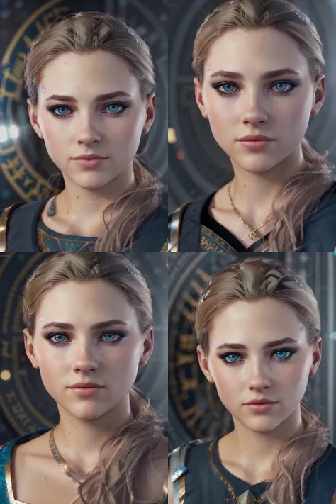 a beautiful CHLOEDBH,  ponytail, blue eyes, (pink cleopatra hair:0.9), (warrior princess:1.2), (Bavaria culture:1.2), (barbarian warrior), tcg artwork, fantasy character, [trading card game art], realism, perfect rendered face, perfect face details, realism, perfect rendered face, perfect face details, oil on canvas, hyper real, photography, professional, canon camera, nikon camera, sharp, bokeh, studio quality, fisheye lens, delighted, by Steve McCurry, by Ilia Repin, by Robert Capa  <lora:S6yxChloeDetroit_v20:0.7><lora:epiNoiseoffset_v2:1>