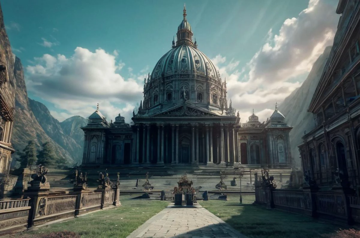 a profestional picutre of 4) The Necropolis - A vast city built entirely from the bones of long-dead creatures, the buildings towering above the ground like skeletal monuments. The city is ruled by a council of necromancers who claim to be immortal and possess incredible powers over death itself. ,wide angle, landscape , photorealism,unreal 5 daz, extremely detailed ,((ultrasharp)),((masterpiece)),((best quality)),((ultradetailed)),((intricated details)), extremaly detailed background, ultra realistic,32k,RAW photo, 8k ,dslr,soft lighting,high quality,film grain, beautiful and aesthetic,extremely detailed, natural shadows, <hypernet:sxzBloom_sxzBloom:0.7> <lora:add_detail:1> <lora:add_sharpness:0.63>