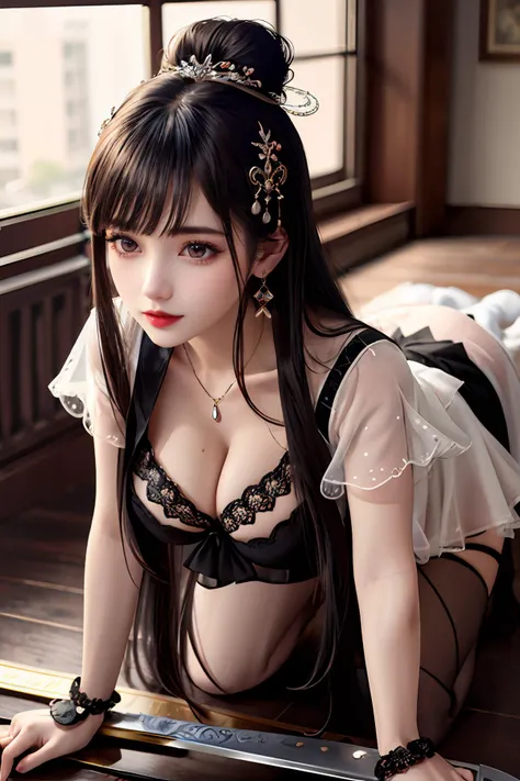 ( nsfw,Furry, japan girl),(Best quality,A high resolution,Ultra-detailed,Realistic:1.37),Beautiful detailed eyes,beautiful detailed lips,Extremely detailed eyes and face,long eyelasher,with its soft fur,black hair,Natural sunlight,bedroom,Pastel colors,Peaceful atmosphere,Warm and comfortable environment,Vibrant colors,Playful expression, A lustful expression ,Sparkling eyes,long hair,(spread reg, beautiful vaginal:1.3),Delicate embroidery,Lovely collar,Petite figure,Clever rendering,Fantastical Atmosphere,Dainty hands+the bow,Small proportions,graceful movements,Innocent charm,whimsical details,mesmerizing backdrop, Dreamy lighting, Artistic composition