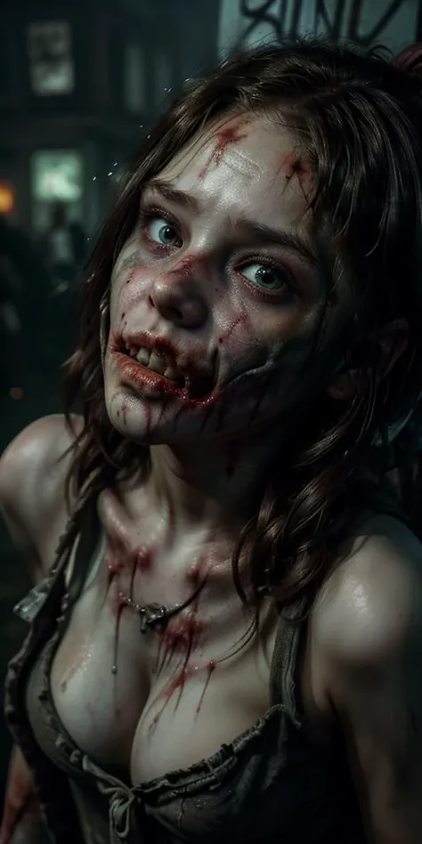 a stunning, cinematic killing zombie montage, highly detailed, gripping action, gory and visceral, intense and thrilling, dynamic camera angles, extreme close-ups, slow motion effects, dramatic lighting, muted color palette, photoreal textures, cinematic post-processing, (best quality,4k,8k,highres,masterpiece:1.2),ultra-detailed,(realistic,photorealistic,photo-realistic:1.37)