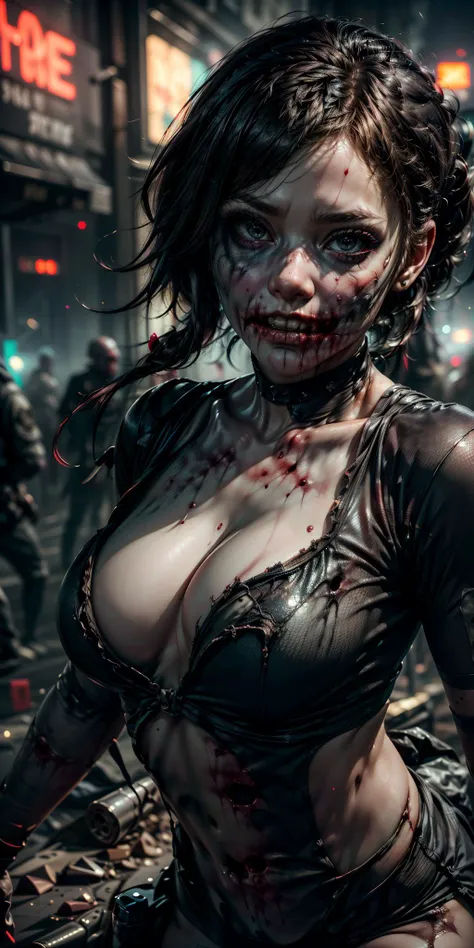 (((Ultra-HD-quality-details, ideal-cutesie))),40-zoey-olderv2-zombie,dynamic angles,masterpiece,(detailed),(detailed skin),1girl,naked,action poses,ray tracing,vivid colors,vibrant colors,4k,8k,