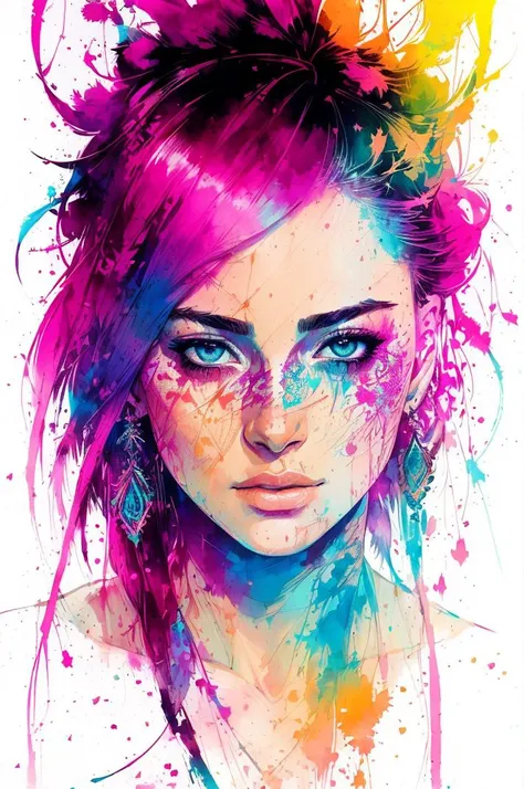 strong warrior princess, centered, key visual, intricate, highly detailed, breathtaking beauty, precise lineart, vibrant, comprehensive cinematic, Carne Griffiths, Conrad Roset, (the most beautiful portrait in the world:1.5)