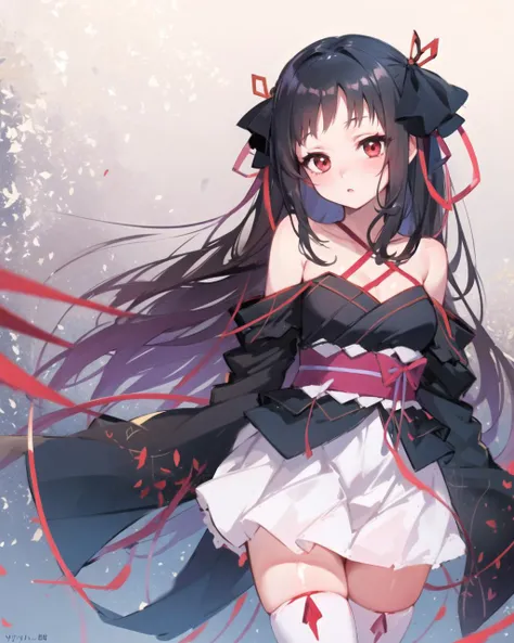 masterpiece, best quality, 1 girl, <lora:MachineDollYayaV1:1>, yaya, red ribbon