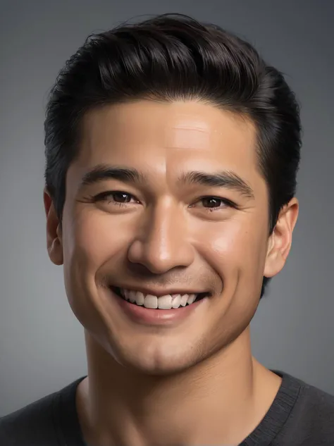 MarioLopezExl, face focus, portrait, photorealistic, smile,