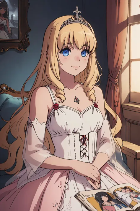8k high quality detailed,highres,comic,anime,detailed image,
(an illustration of a teenage girl posing,(an illustration of girl,teenage girl)),(magazine_illustration),(magazine_sheet),
(, LatifaFleuranza,1girl,blonde hair,blue eyes,very long hair,[medium_breasts]),(Warm Smile),detailed_face,realistic_skin_texture,
((drumming):0.5),
(, (edgGaruda_dress),ballgown,bird_woman,[ballgown|edgGaruda_dress]),realistic clothing texture,<lora:AmagiBrilliantPark_LatifaFleuranza:0.6>,<lora:edgGarudaBallgown:0.45>