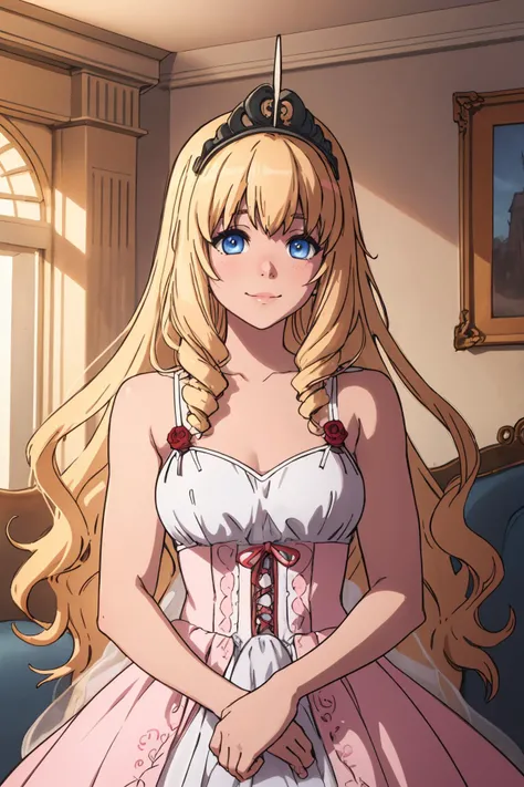 8k high quality detailed,highres,comic,anime,detailed image,
(an illustration of a teenage girl posing,(an illustration of girl,teenage girl)),(magazine_illustration),(magazine_sheet),
(, LatifaFleuranza,1girl,blonde hair,blue eyes,very long hair,[medium_breasts]),(Sweet Smile),detailed_face,realistic_skin_texture,
((Kneeling with one hand on the ground, looking like a noble warrior,):0.5),
(, (edgGaruda_dress),ballgown,bird_woman,[ballgown|edgGaruda_dress]),realistic clothing texture,<lora:AmagiBrilliantPark_LatifaFleuranza:0.6>,<lora:edgGarudaBallgown:0.45>