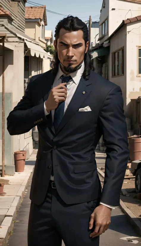 (cowboy shot), sfw, (masterpiece), (best quality:1.0), (ultra highres:1.0), detailed eyes
BREAK
<lora:TonraqTLOK-000007:0.7>TonraqTLOK , suit, formal, tuxedo, necktie, adjusting tie
BREAK
party, gorgeous view